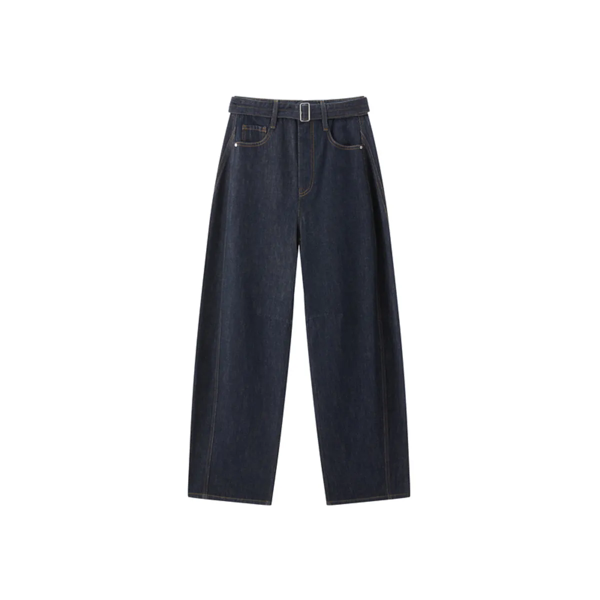 Women's High-Waist Wide-Leg Cotton Jeans sold by PEACEBIRD