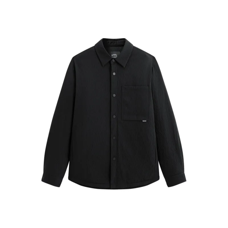 Men's 3D Jacquard Down Shirt Jacket sold by PEACEBIRD
