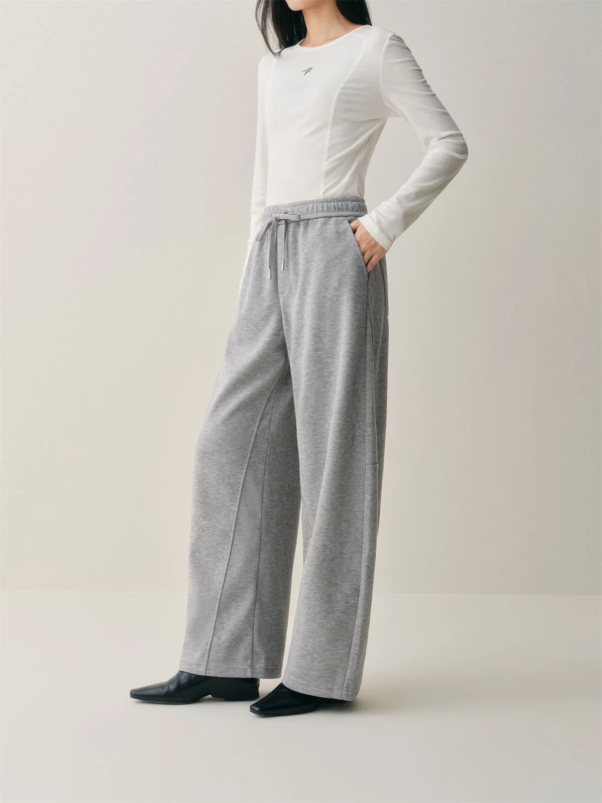Women's Drawstring Waist Oversized Barrel Pants sold by PEACEBIRD product image thumbnail 2