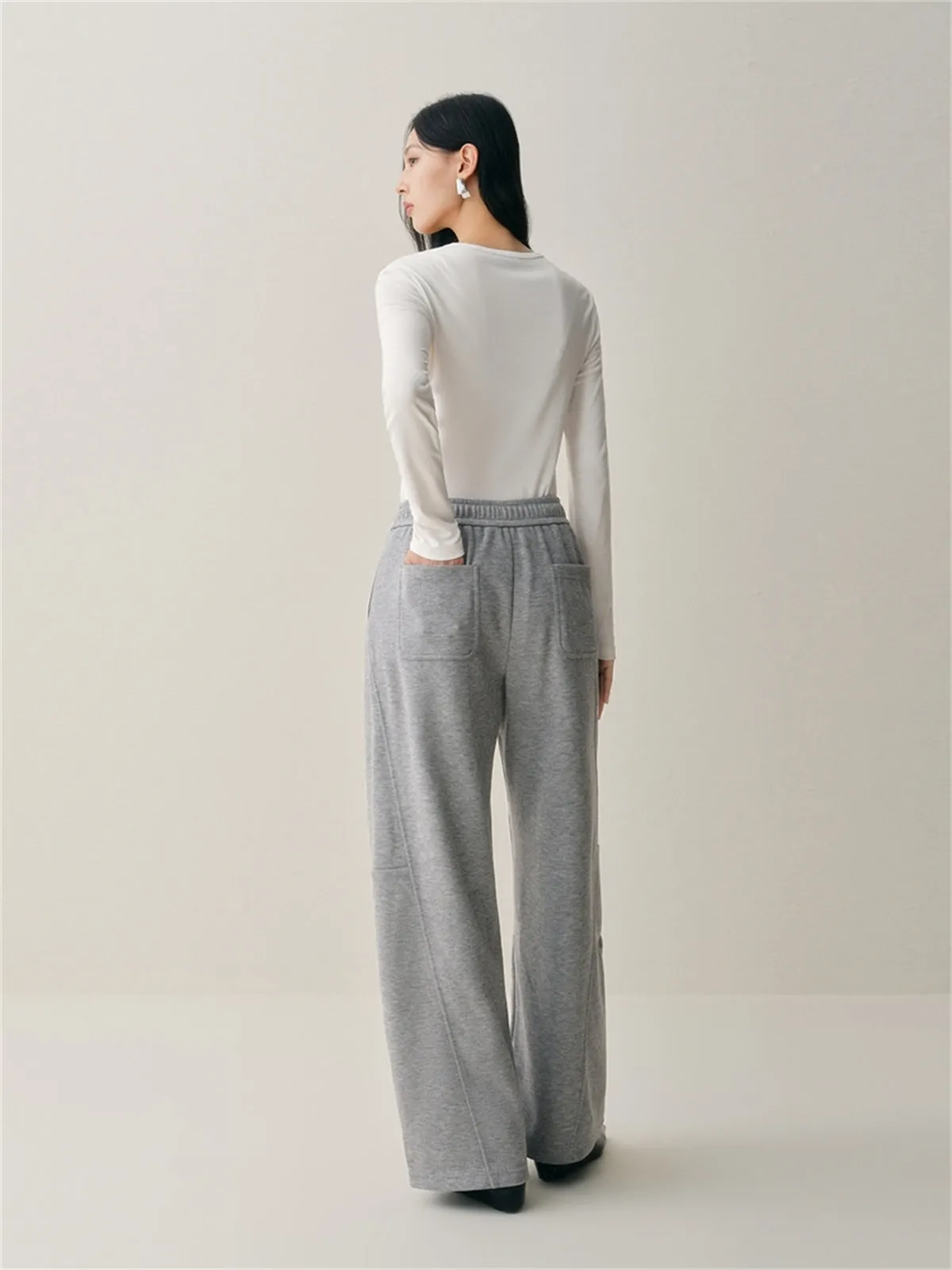 Women's Drawstring Waist Oversized Barrel Pants sold by PEACEBIRD product image thumbnail 4