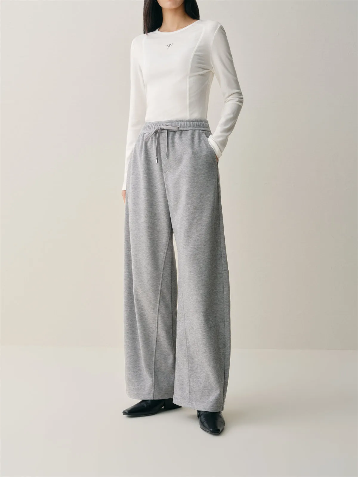 Women's Drawstring Waist Oversized Barrel Pants sold by PEACEBIRD product image thumbnail 3