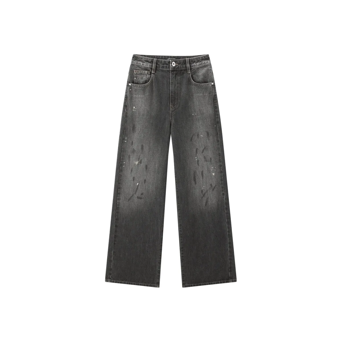 Women's High-Waist Ombre Splatter Wide-Leg Jeans sold by PEACEBIRD