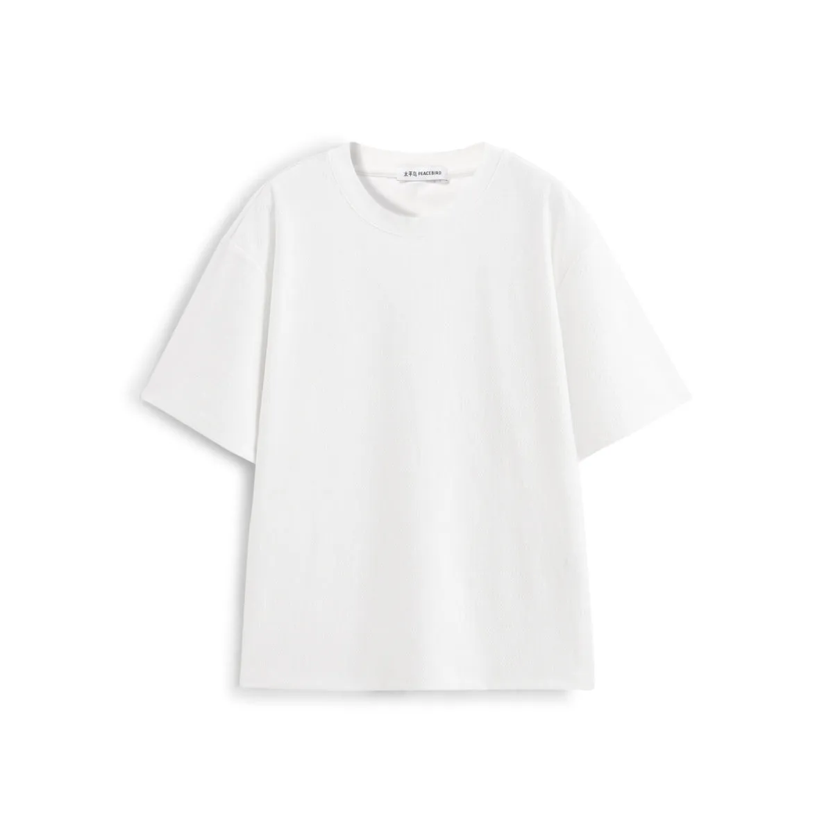 Men's Solid Allover Jacquard T-Shirt sold by PEACEBIRD