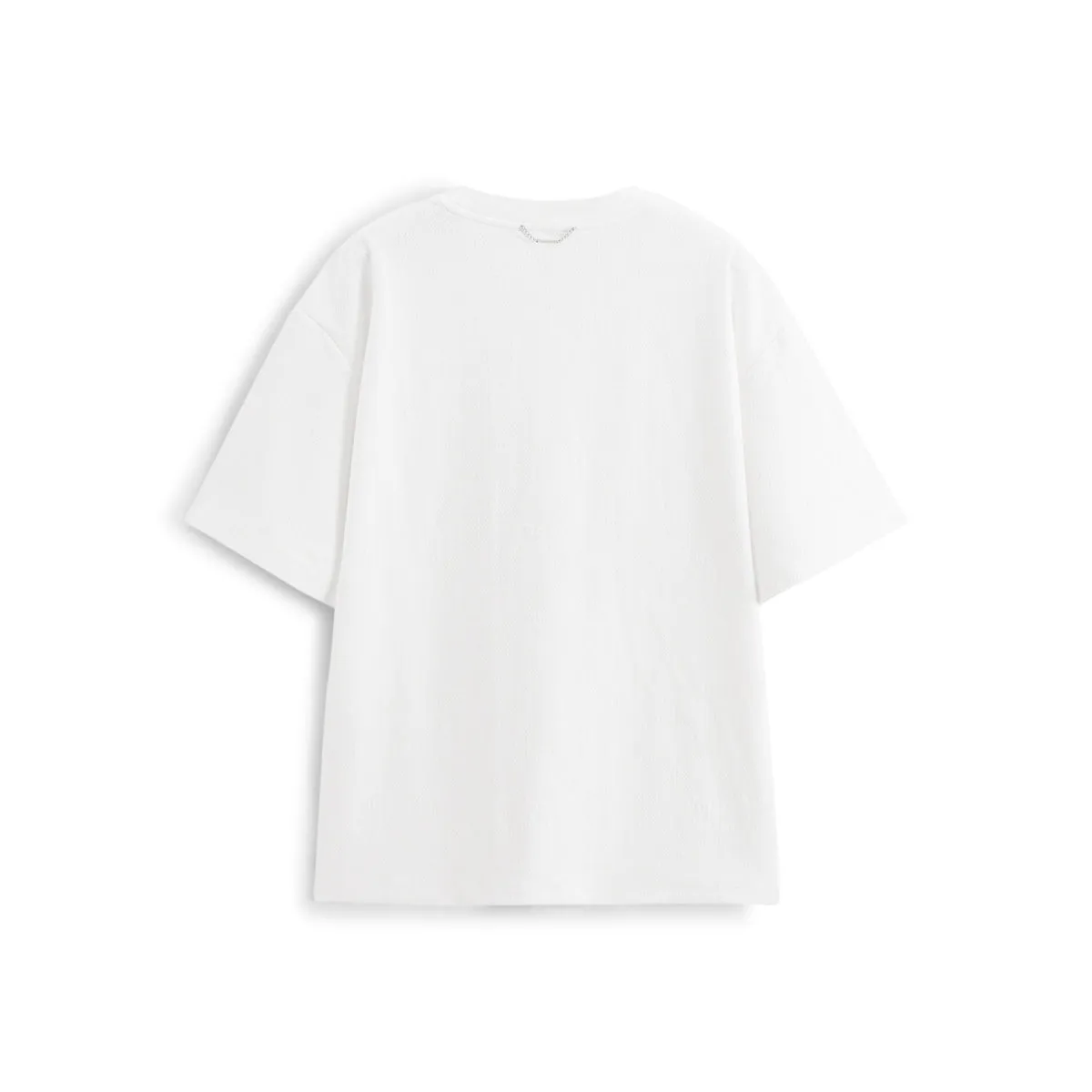 Men's Solid Allover Jacquard T-Shirt sold by PEACEBIRD product image thumbnail 3