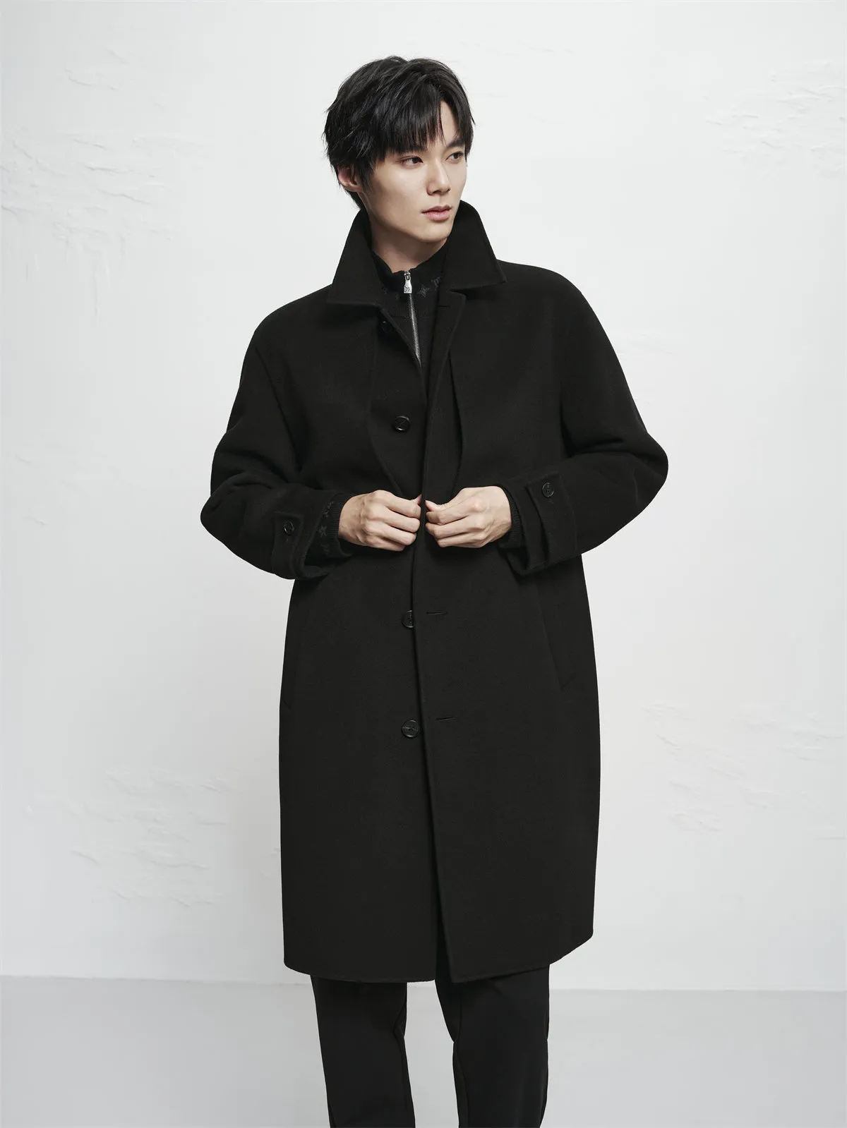 Men's Double-Face Trench-Style Coat sold by PEACEBIRD product image thumbnail 2
