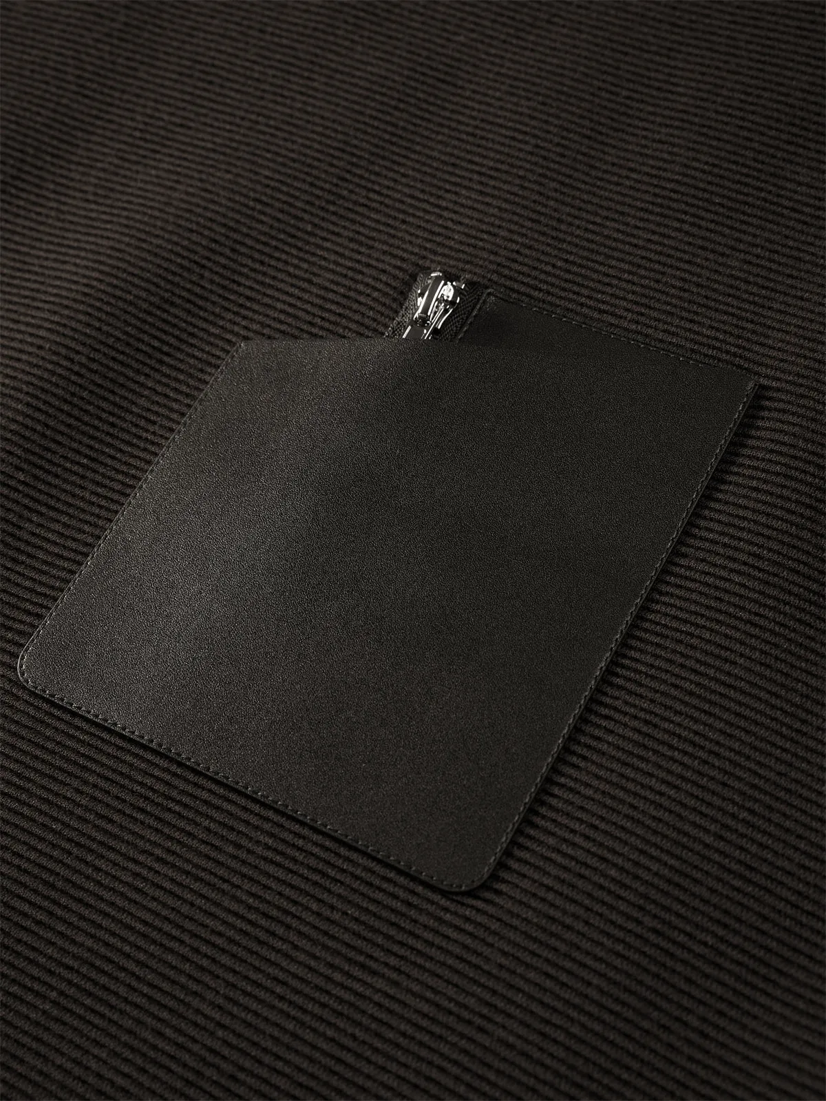 Men's Solid Knit Sweater with PU Pocket sold by PEACEBIRD product image thumbnail 5