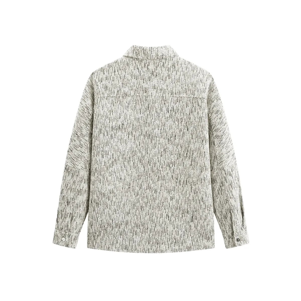 Men's Fleece-Lined Textured Tweed Shirt sold by PEACEBIRD product image thumbnail 3