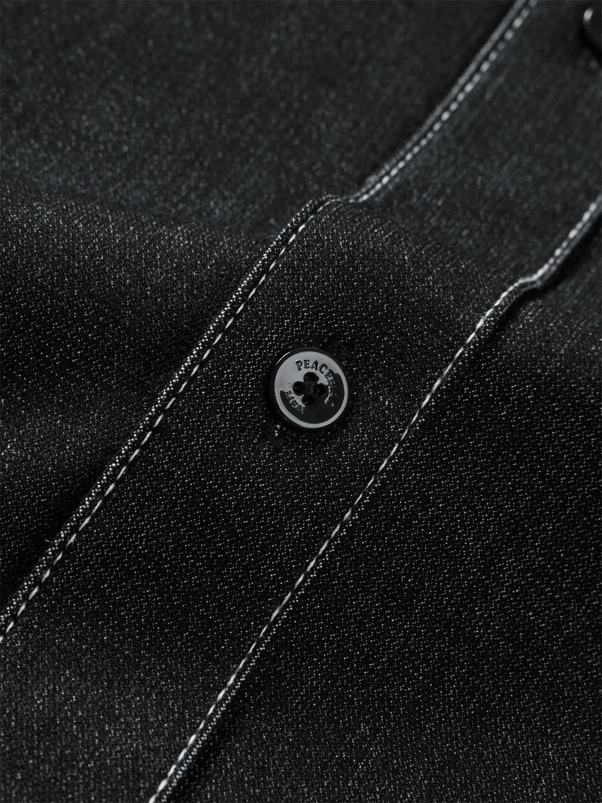 Men's Relaxed Contrast-Stitch Shirt sold by PEACEBIRD product image thumbnail 4
