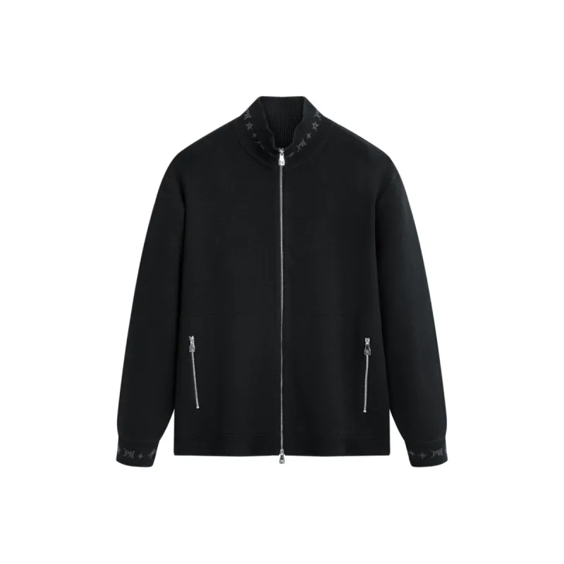 Men's Jacquard Wool-Blend Knit Cardigan sold by PEACEBIRD