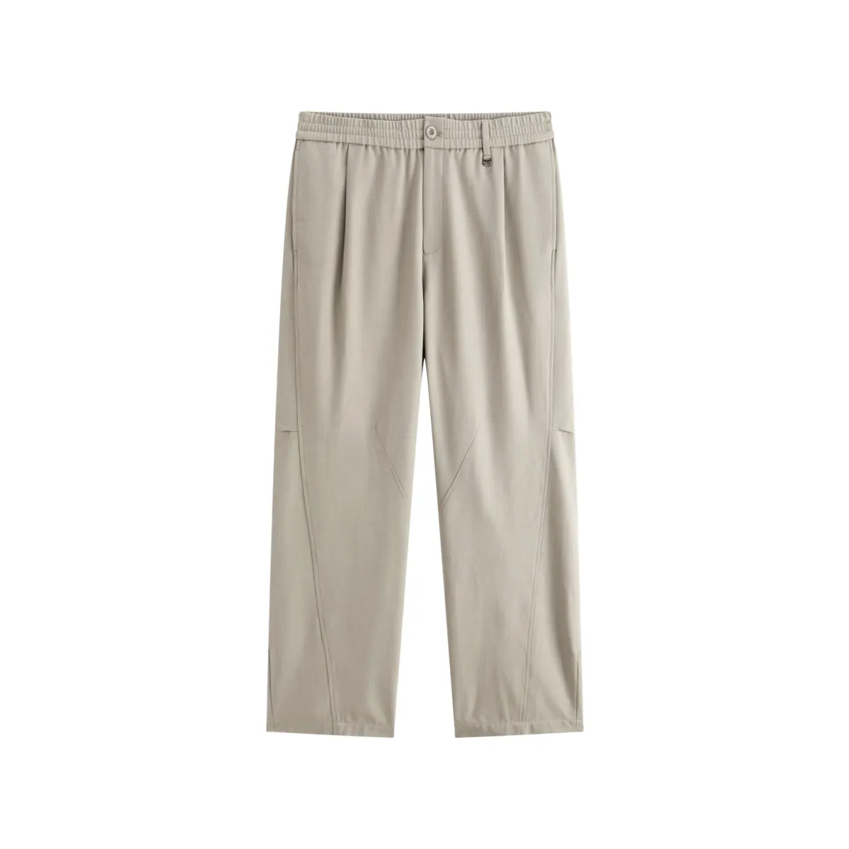 Men's Solid Elastic-Waist Straight-Leg Pants sold by PEACEBIRD