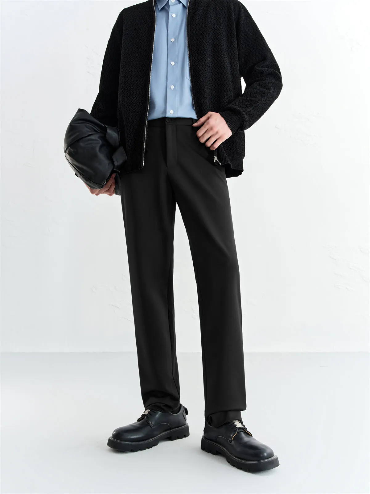 Men's Slim Textured Tapered Pants sold by PEACEBIRD product image thumbnail 2