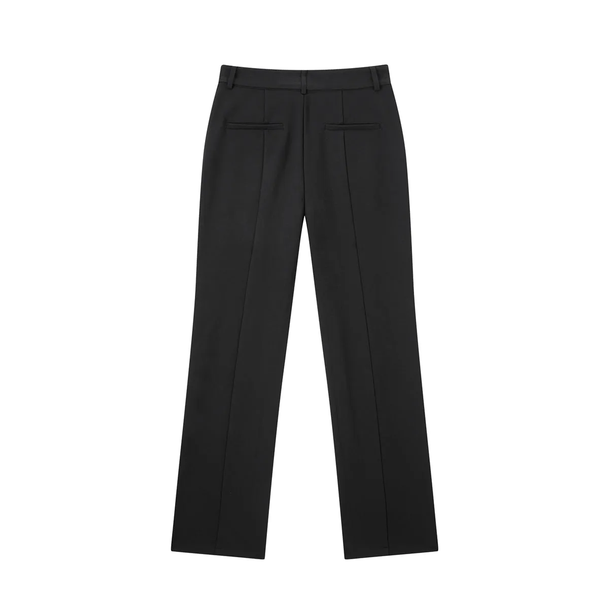 Women's High-Waist Slight-Flare Knit Pants sold by PEACEBIRD product image thumbnail 2