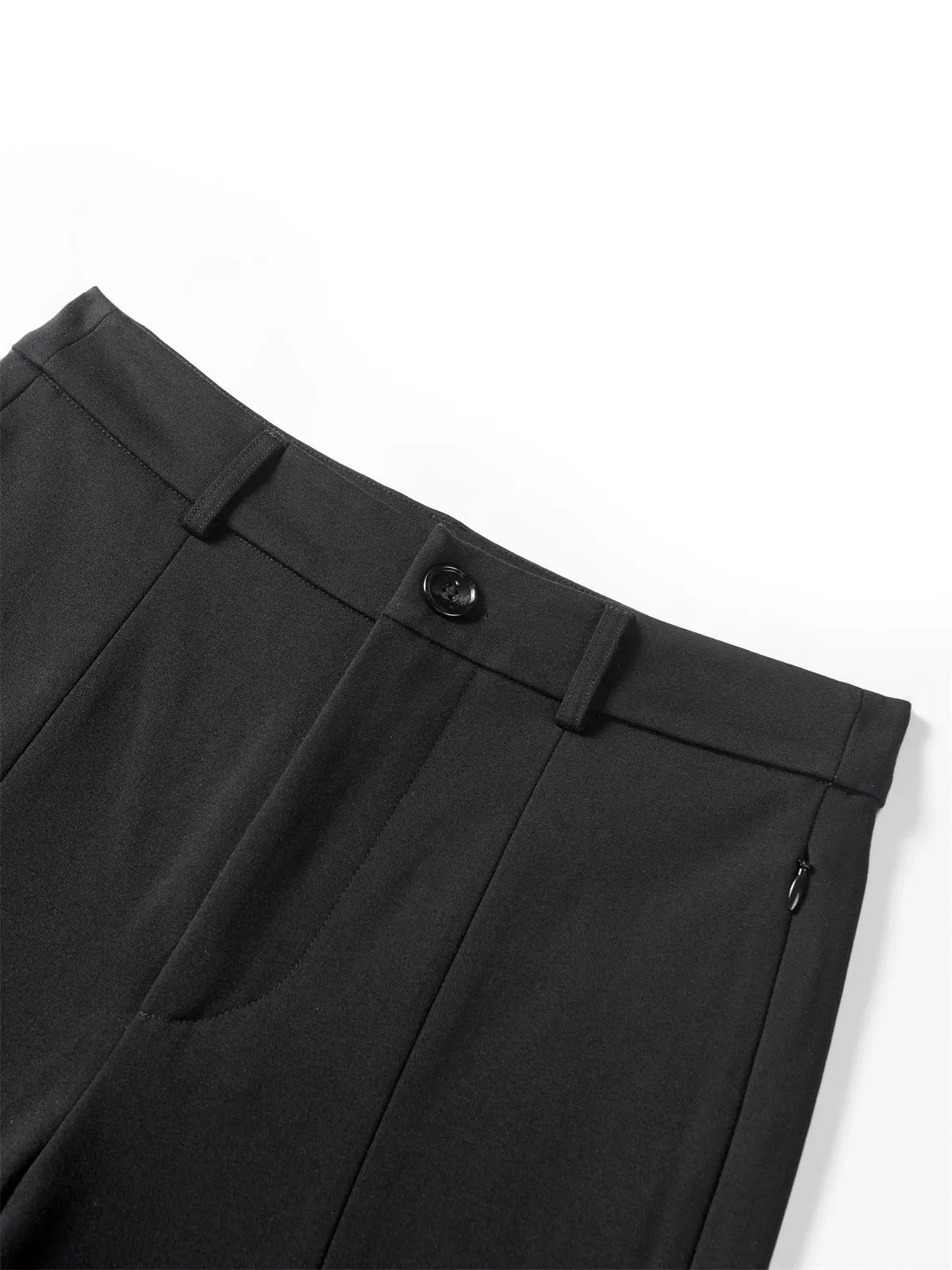 Women's High-Waist Slight-Flare Knit Pants sold by PEACEBIRD product image thumbnail 3