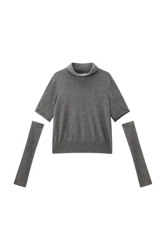 Women's Knit Sweater with Detachable Sleeves sold by PEACEBIRD
