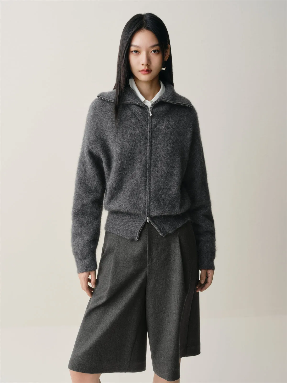 Women's Yak Wool Knit Cardigan sold by PEACEBIRD product image thumbnail 3