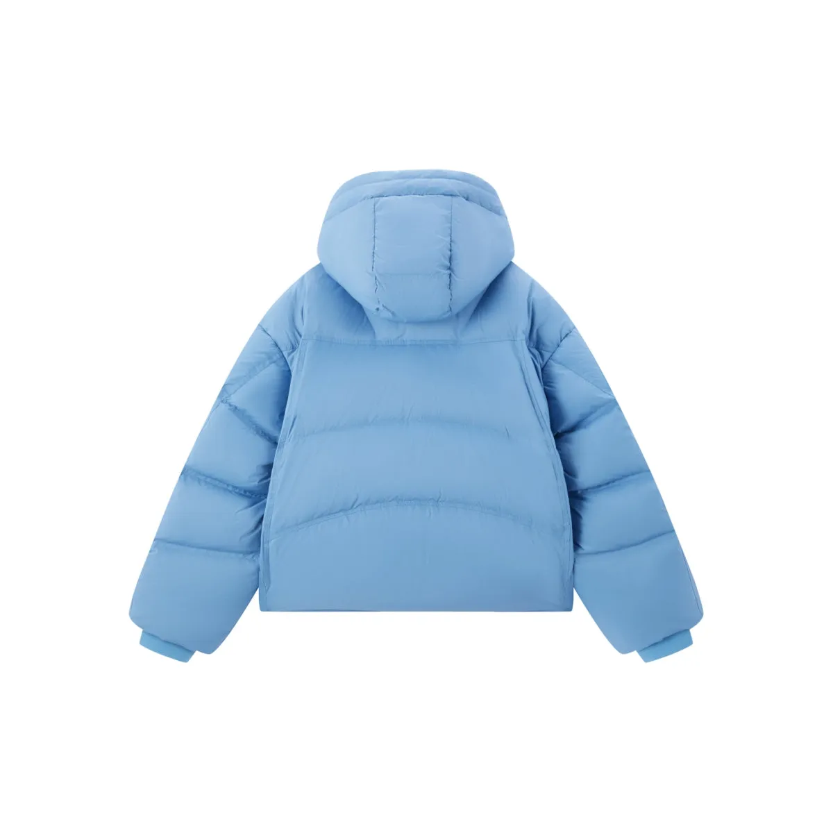 Women's Blue Cropped Puffer Jacket sold by PEACEBIRD product image thumbnail 5
