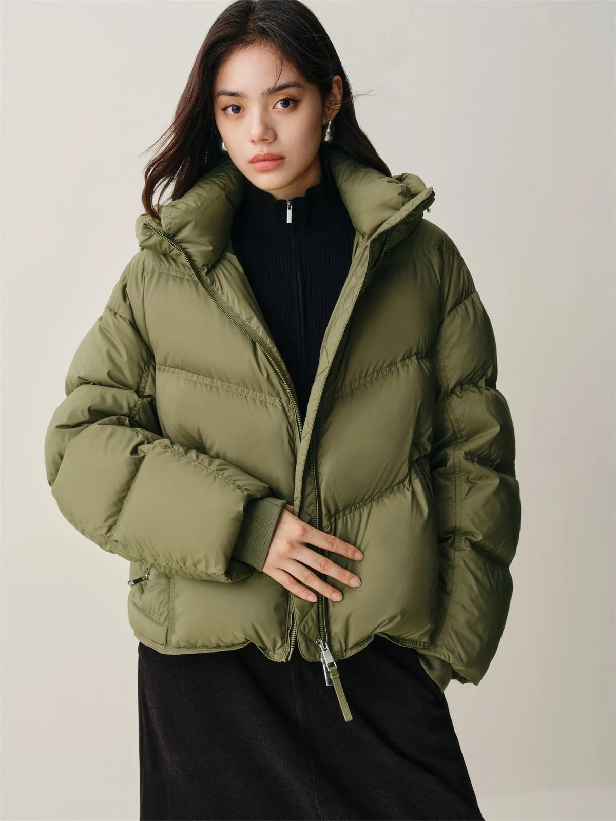 Women's Warm Waterproof Short Puffer Jacket sold by PEACEBIRD product image thumbnail 5