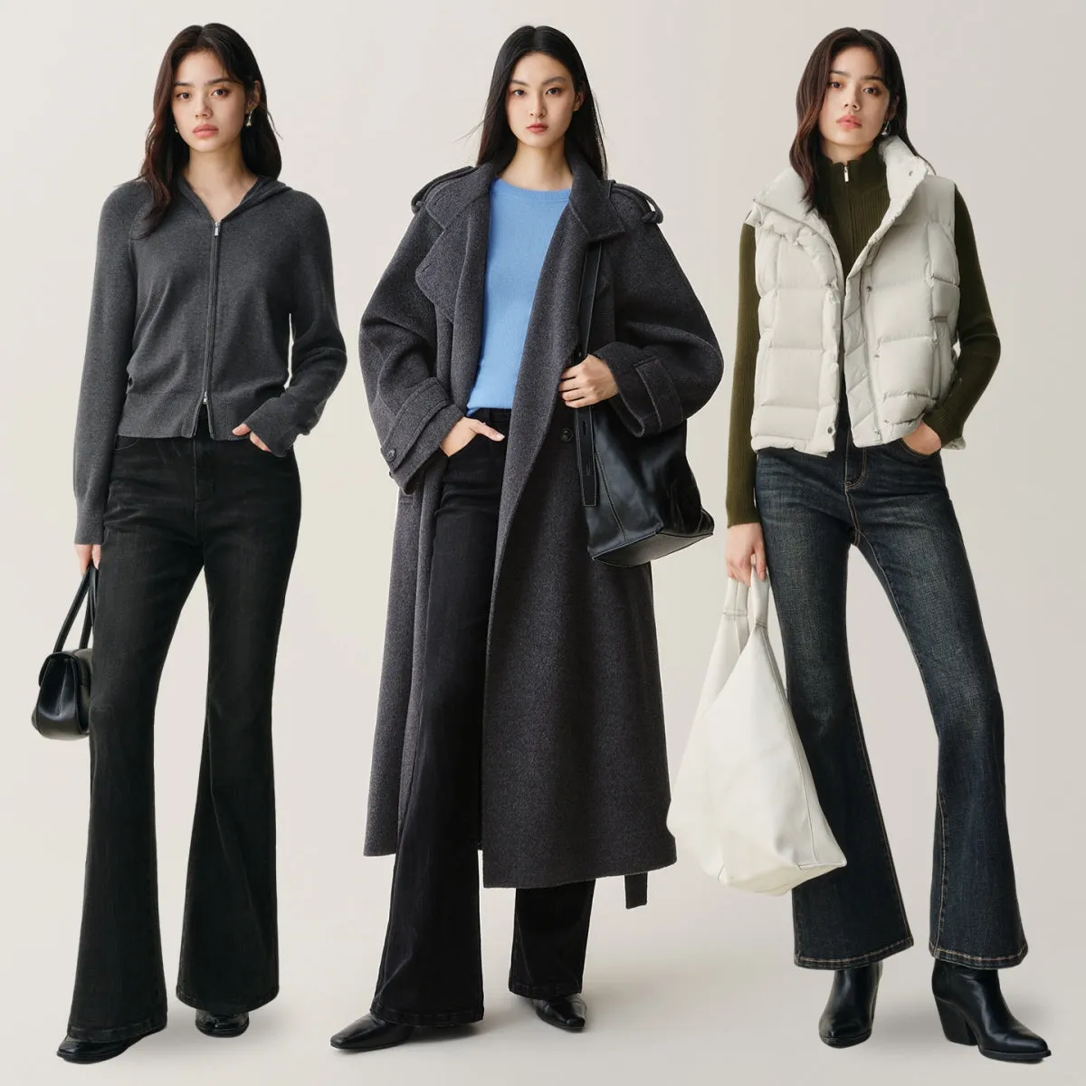 Women's High-Waist Slim-Fit Flared Pants sold by PEACEBIRD product image thumbnail 2