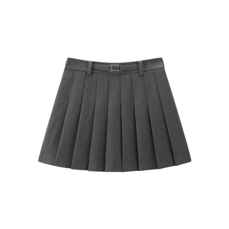 Women's Wool-Blend Pleated Short Skirt sold by PEACEBIRD