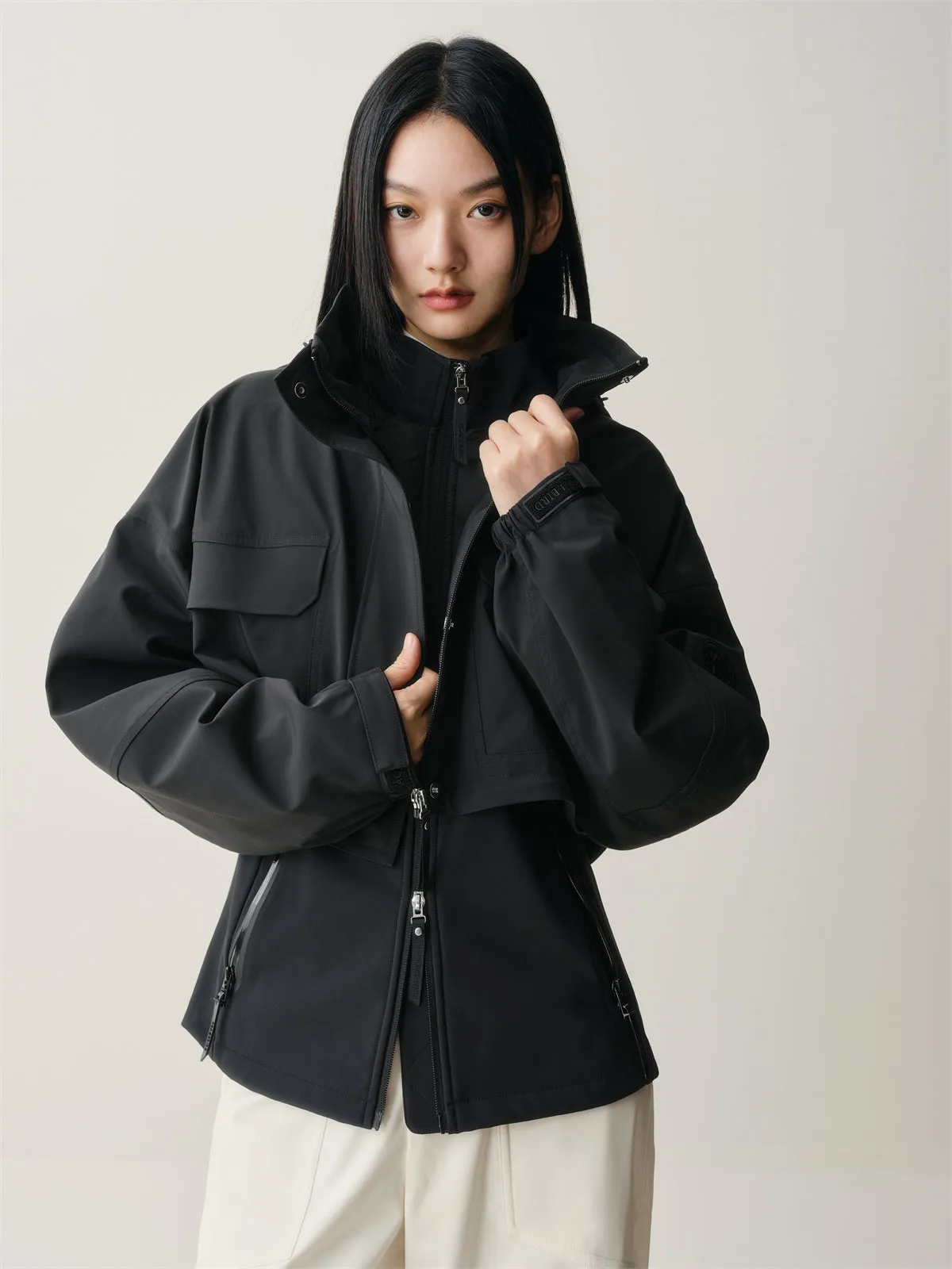 Women's 3-in-1 Slim-Fit Down Jacket sold by PEACEBIRD product image thumbnail 2