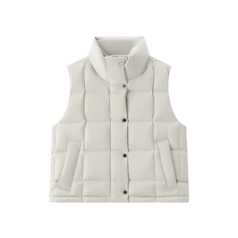Women's Stand-Collar Down Vest sold by PEACEBIRD