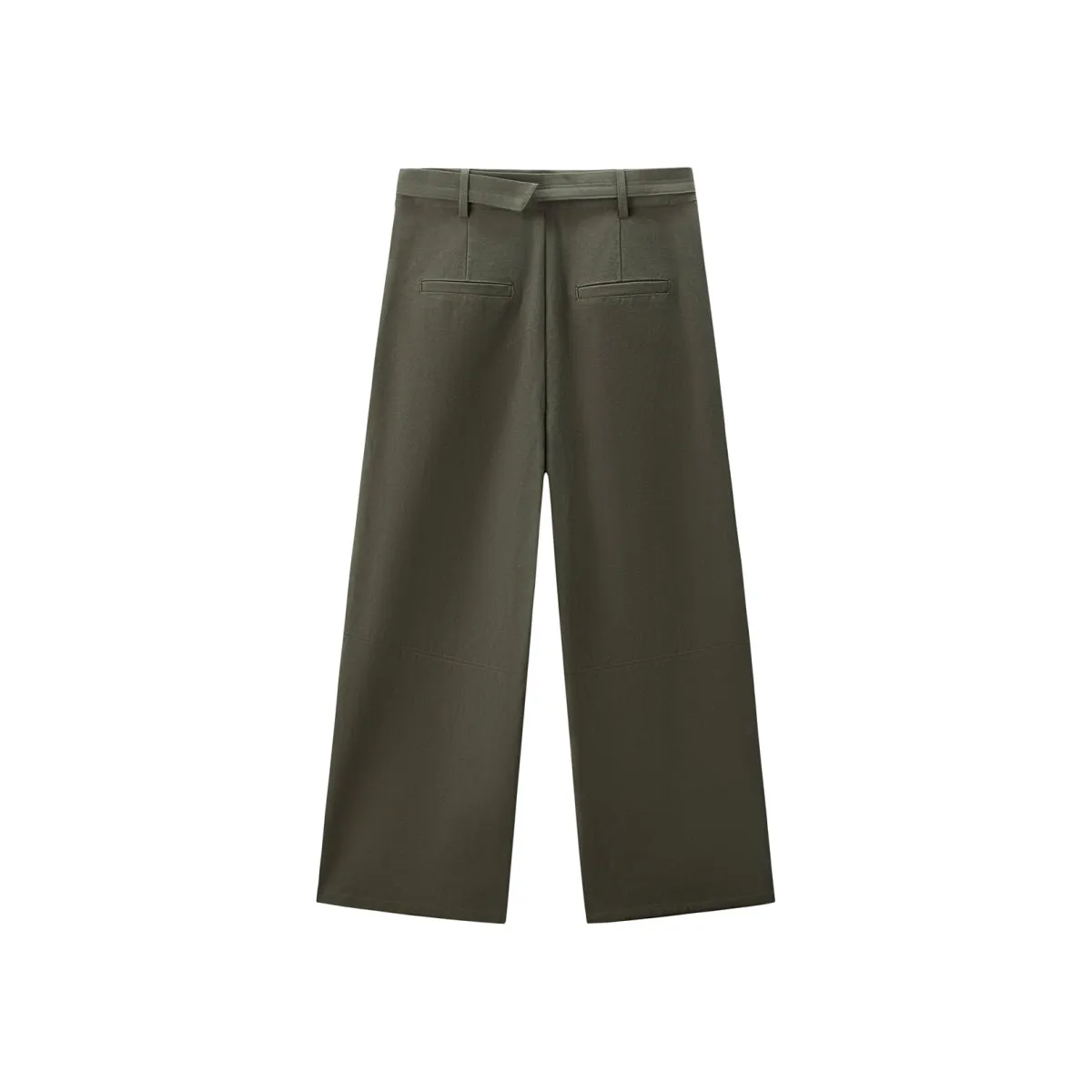 Women's Wide-Leg Pants with Detachable Belt sold by PEACEBIRD product image thumbnail 3
