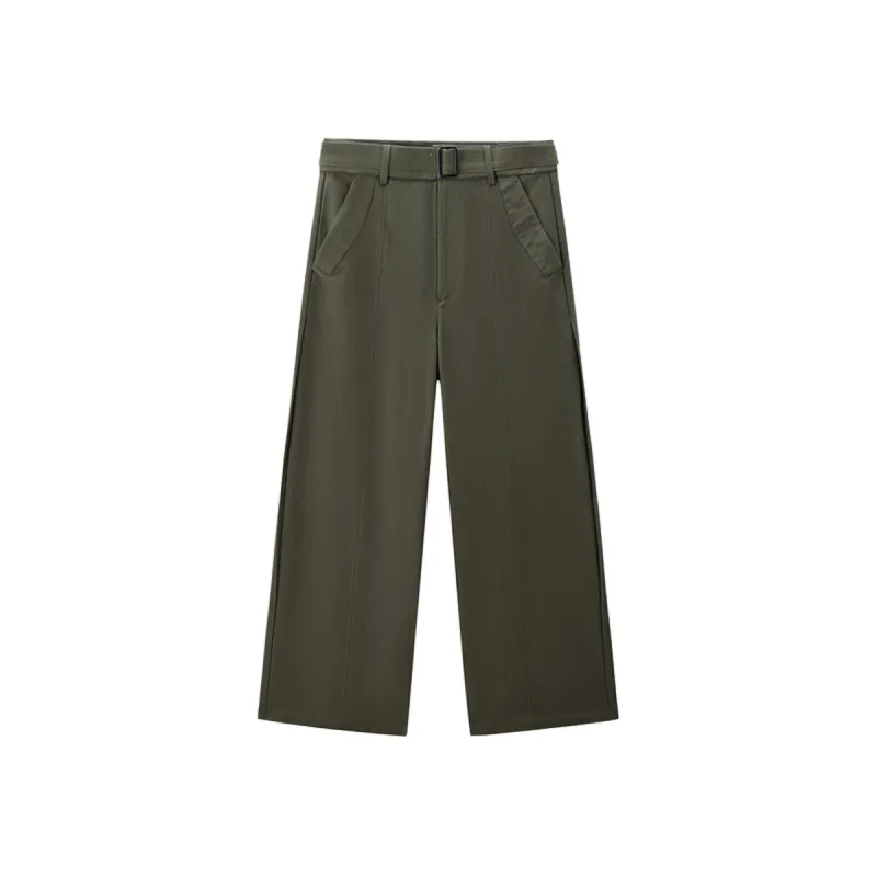 Women's Wide-Leg Pants with Detachable Belt sold by PEACEBIRD