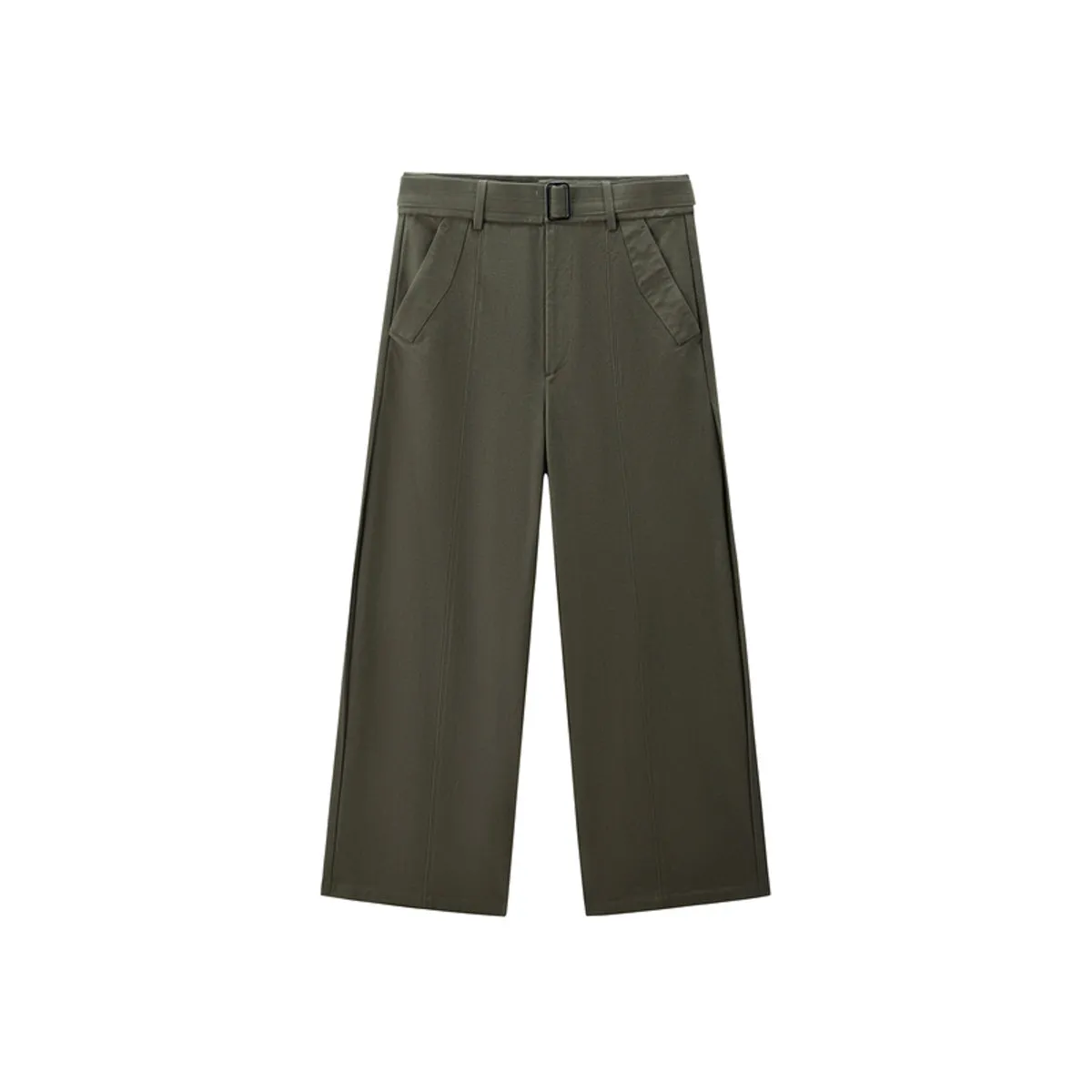 Women's Wide-Leg Pants with Detachable Belt sold by PEACEBIRD