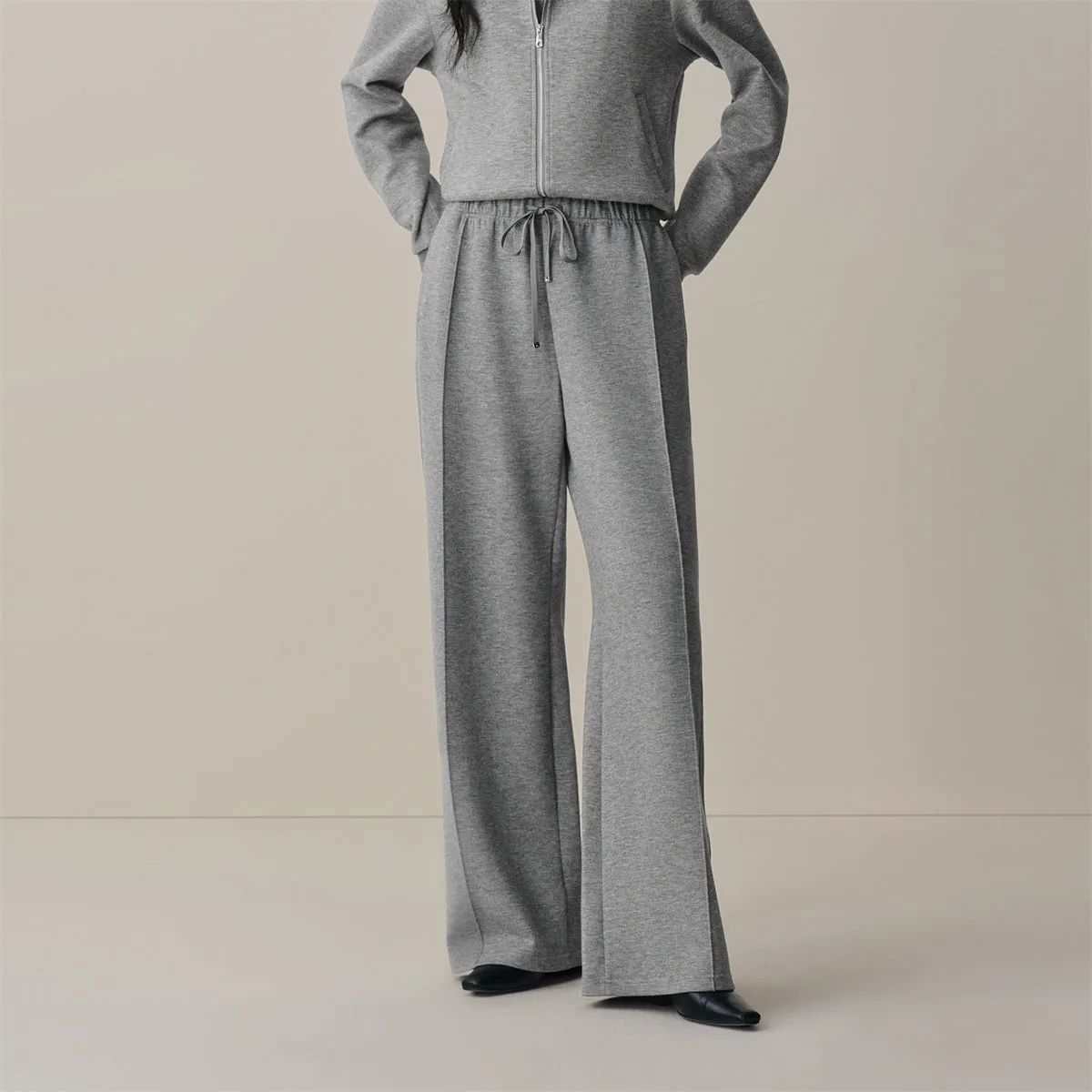 Women's Drawstring-Waist Straight Sweatpants sold by PEACEBIRD product image thumbnail 2