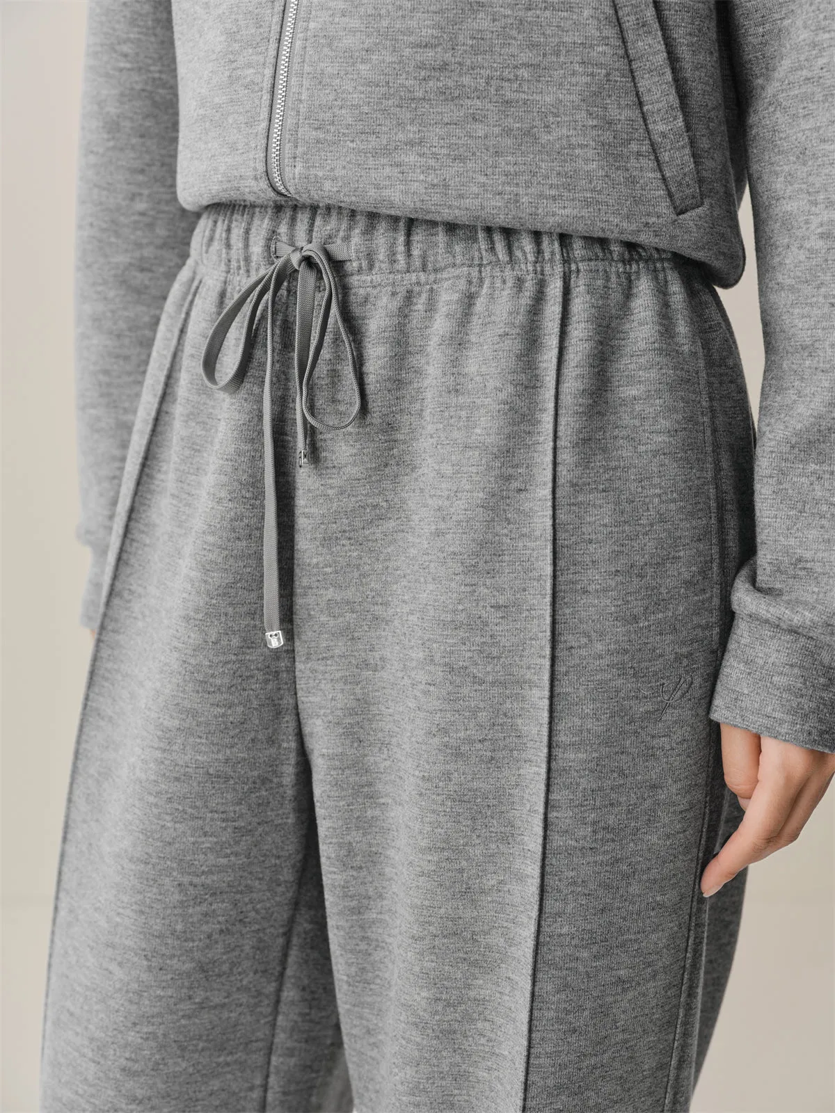 Women's Drawstring-Waist Straight Sweatpants sold by PEACEBIRD product image thumbnail 4