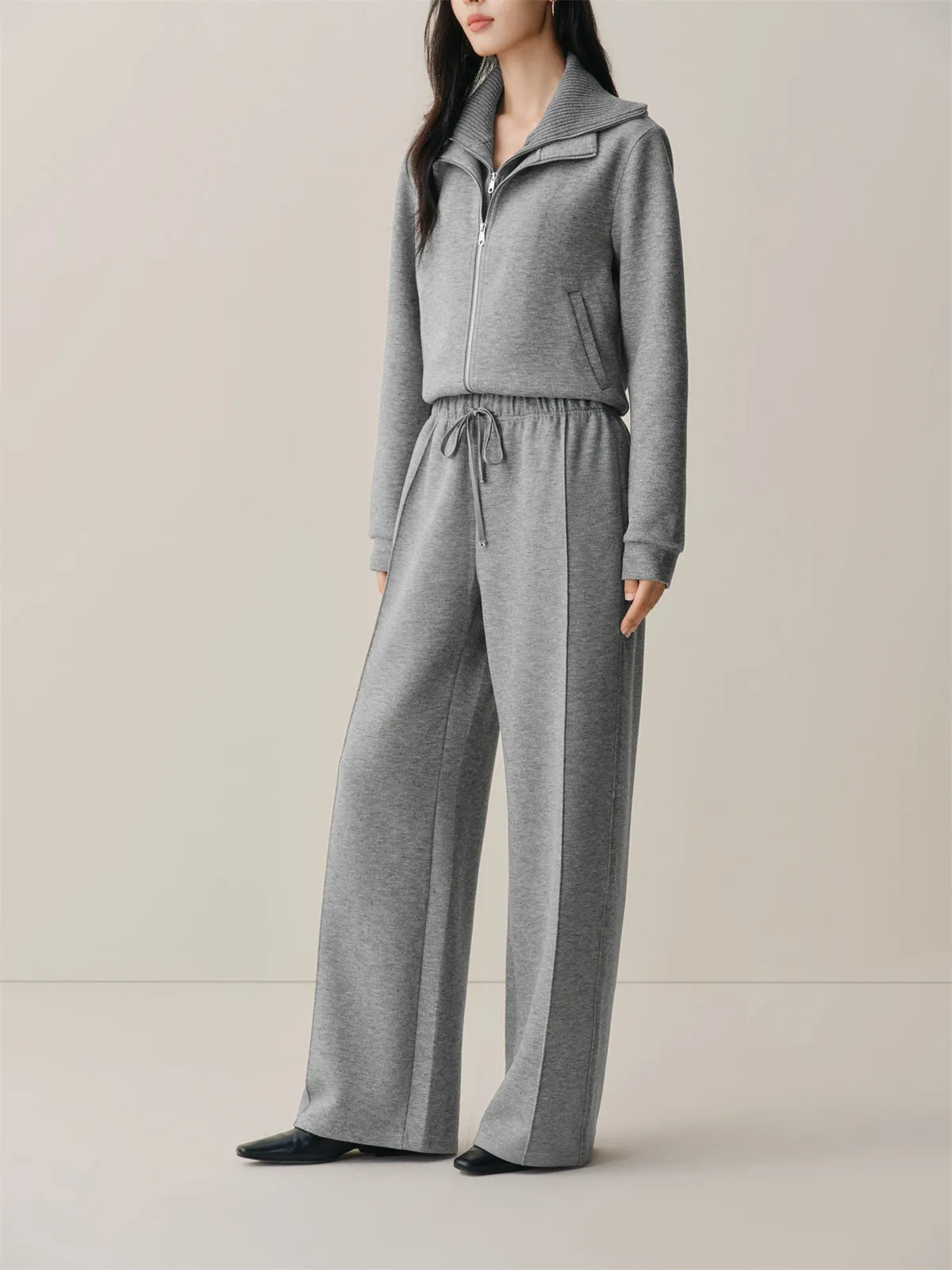 Women's Drawstring-Waist Straight Sweatpants sold by PEACEBIRD product image thumbnail 3