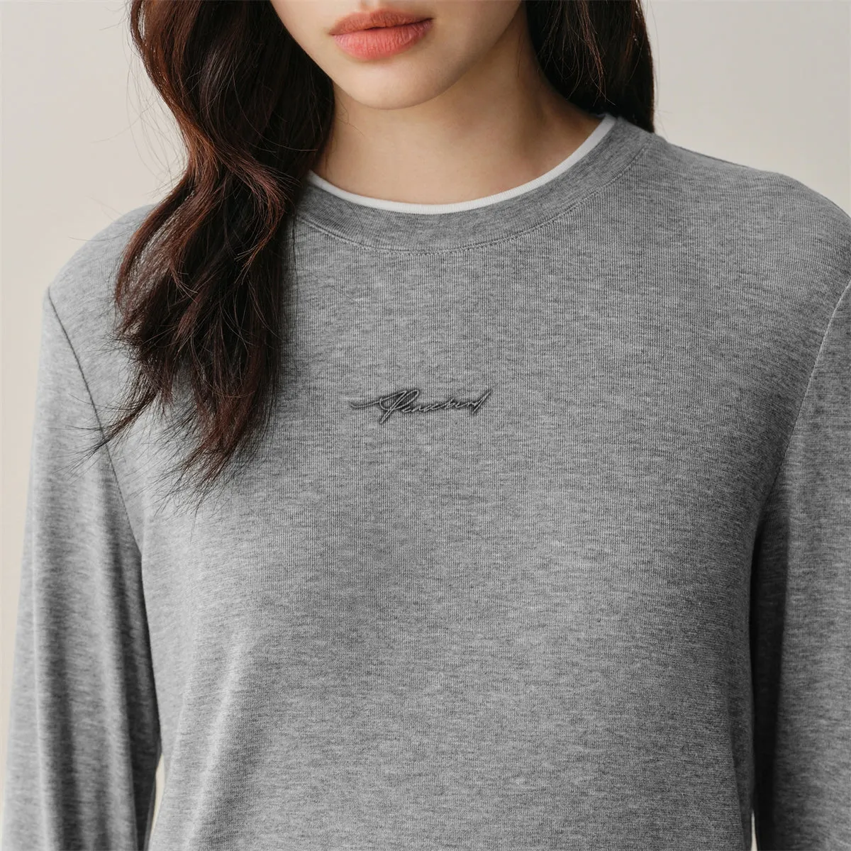 Men's Contrast Layered-Look Long-Sleeve T-Shirt sold by PEACEBIRD product image thumbnail 5