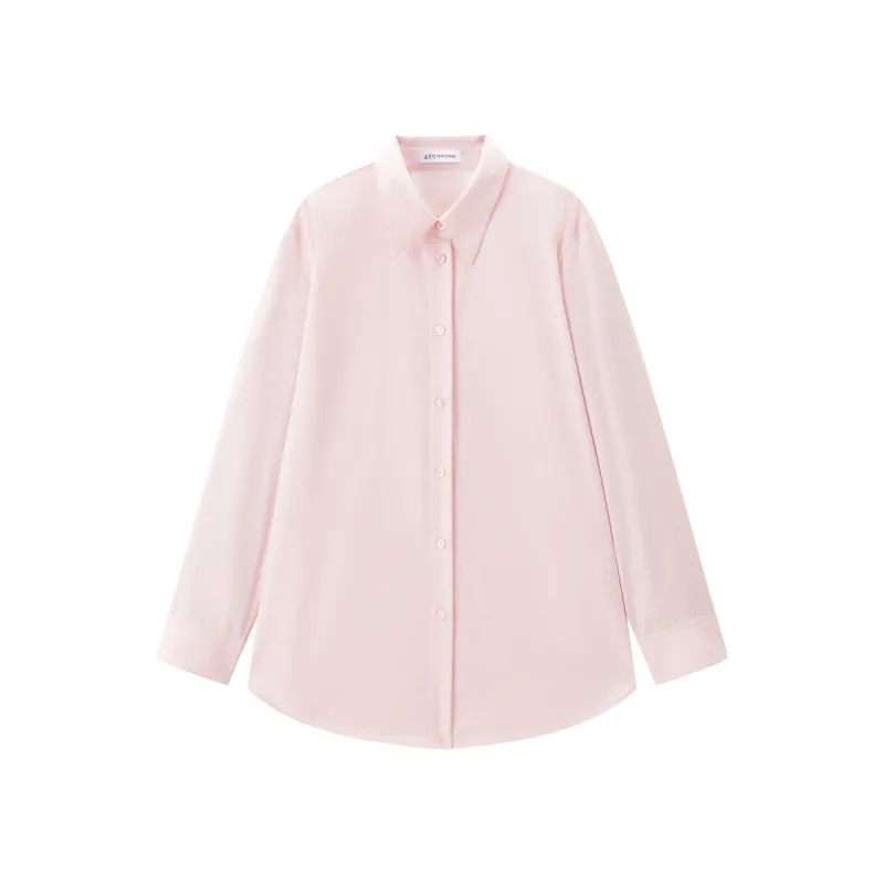 Women's Solid Embroidered Brushed Shirt sold by PEACEBIRD
