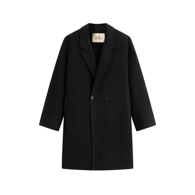 Men's Double-Breasted Double-Face Wool Coat sold by PEACEBIRD