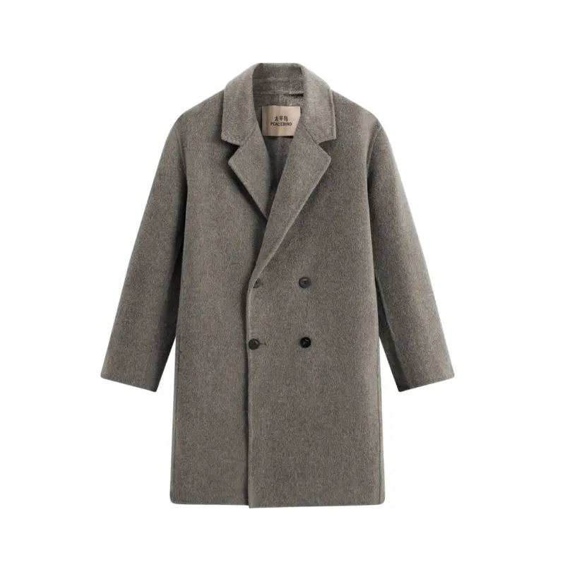Men's Double-Breasted Yak Wool-Blend Coat sold by PEACEBIRD