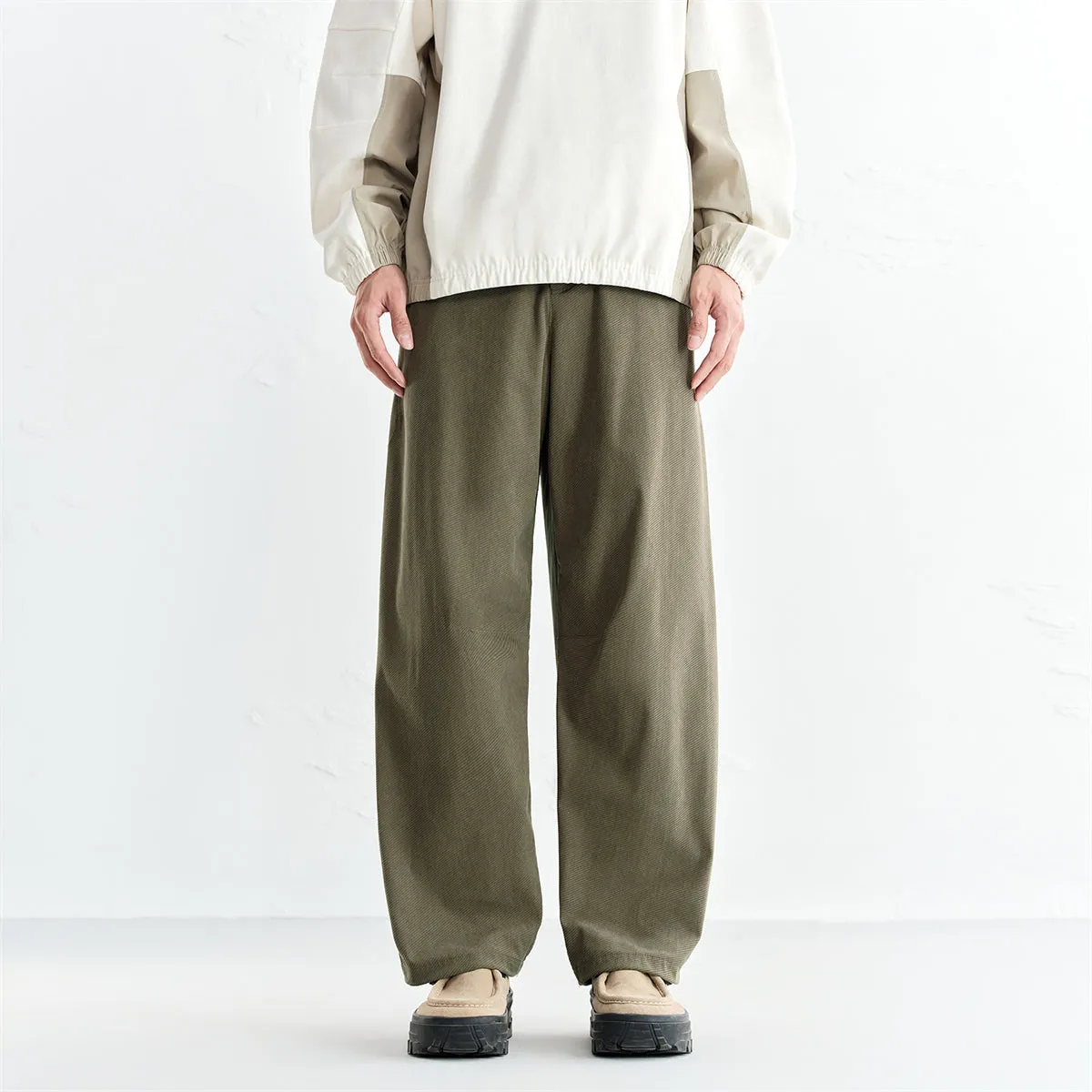 Men's Relaxed Corduroy Tapered Pants sold by PEACEBIRD product image thumbnail 2