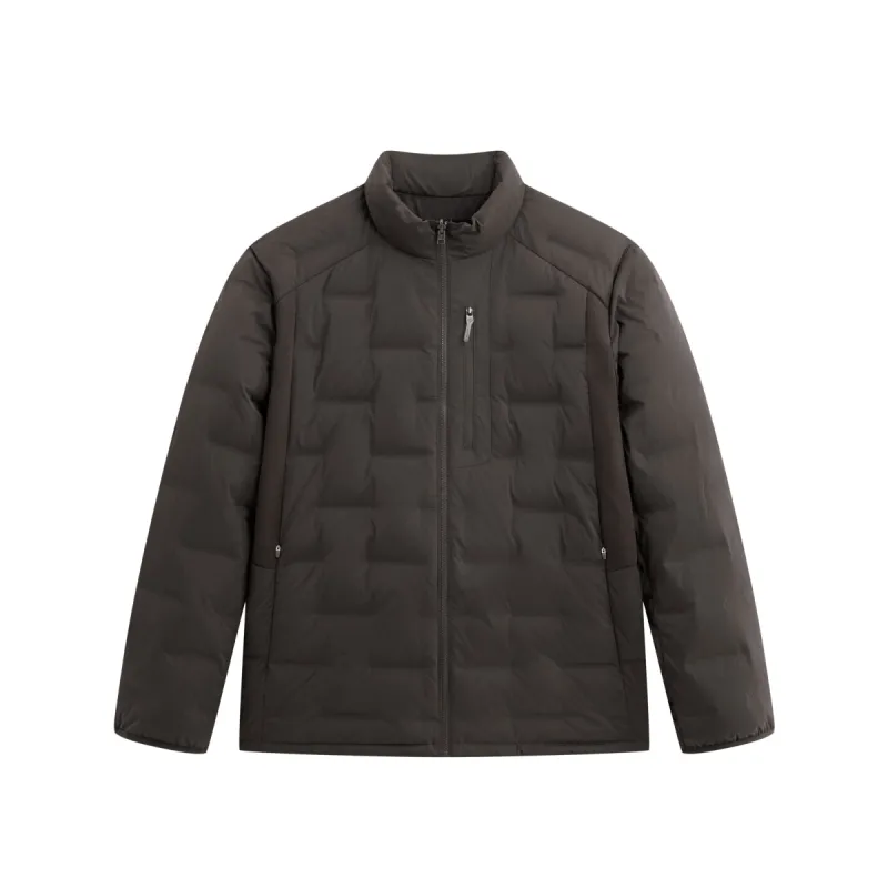 Men's Bonded Stand-Collar Down Shirt Jacket sold by PEACEBIRD