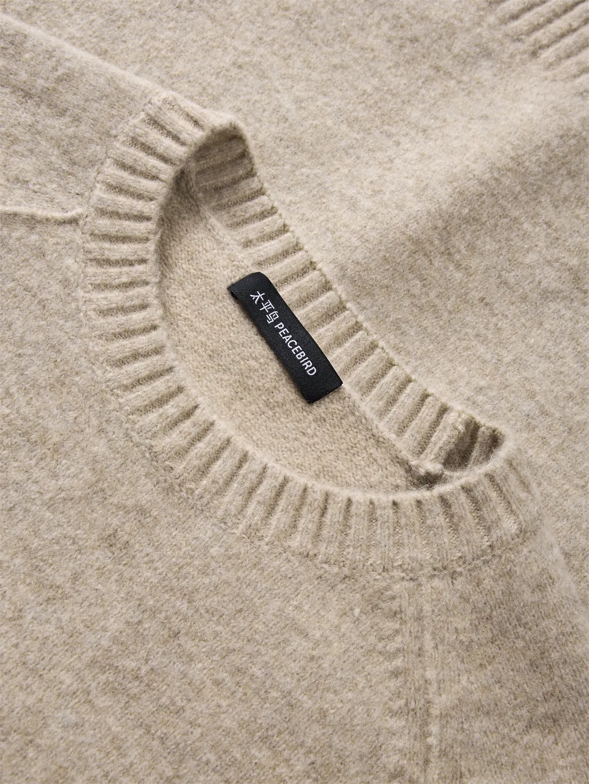 Men's Solid Raglan-Sleeve Sweater sold by PEACEBIRD product image thumbnail 4