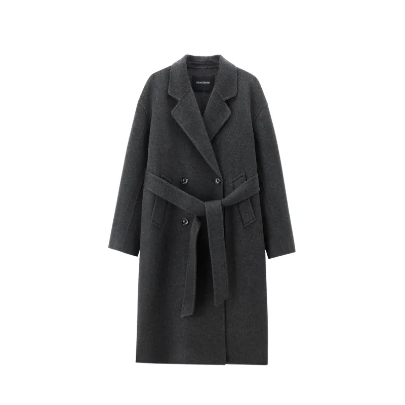 Women's Double-Breasted Double-Face Wool Coat sold by PEACEBIRD