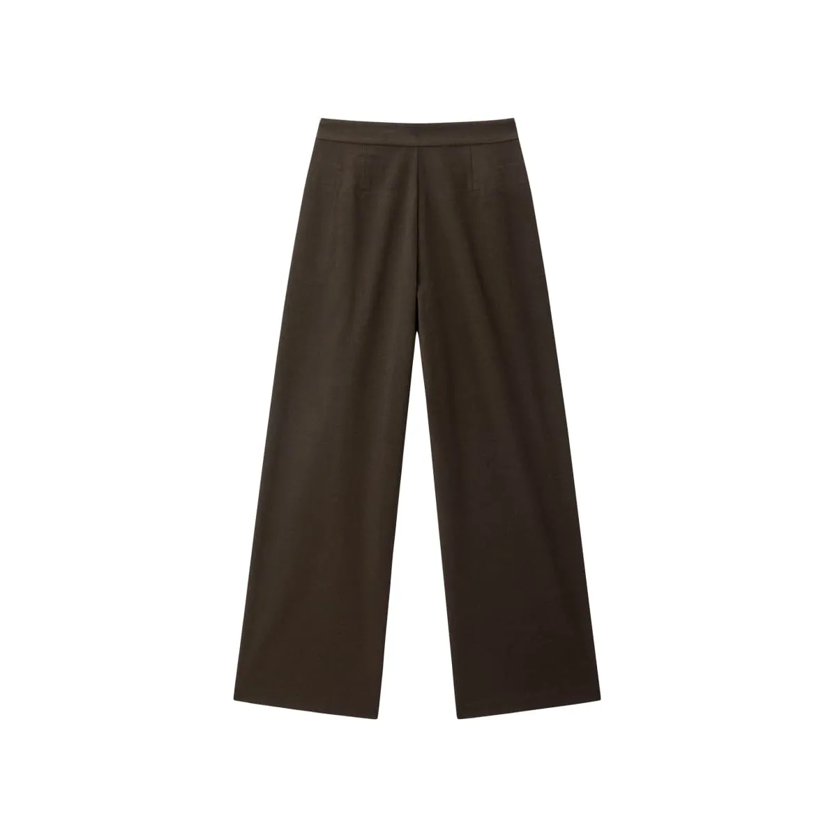 Women's High-Waist Brushed Wide-Leg Pants sold by PEACEBIRD product image thumbnail 5