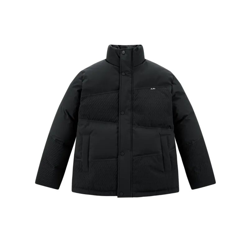 Men's Textured-Panel Down Jacket sold by PEACEBIRD