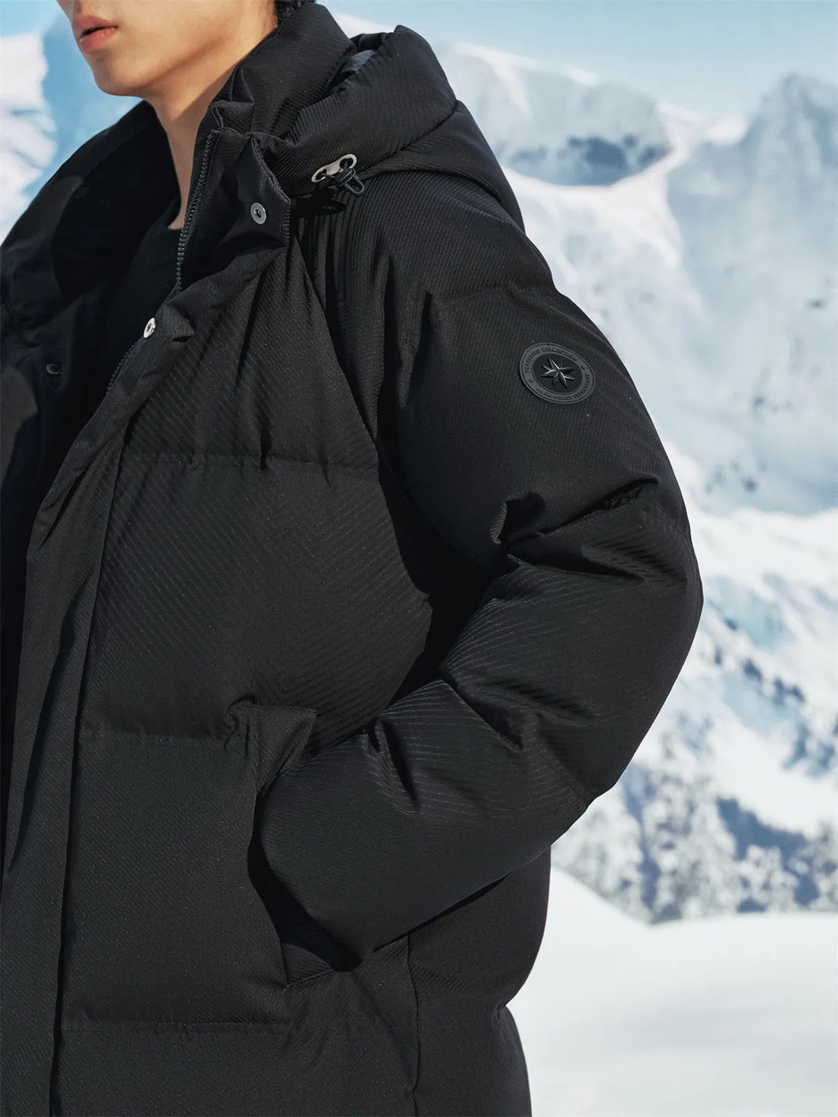 Men's Long Outdoor Thermal Down Coat sold by PEACEBIRD product image thumbnail 5