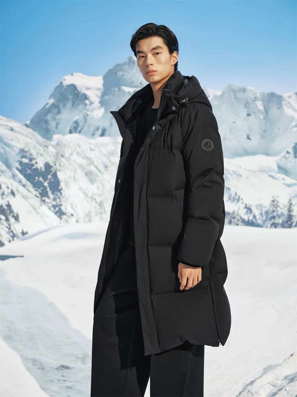 Men's Long Outdoor Thermal Down Coat sold by PEACEBIRD product image thumbnail 4