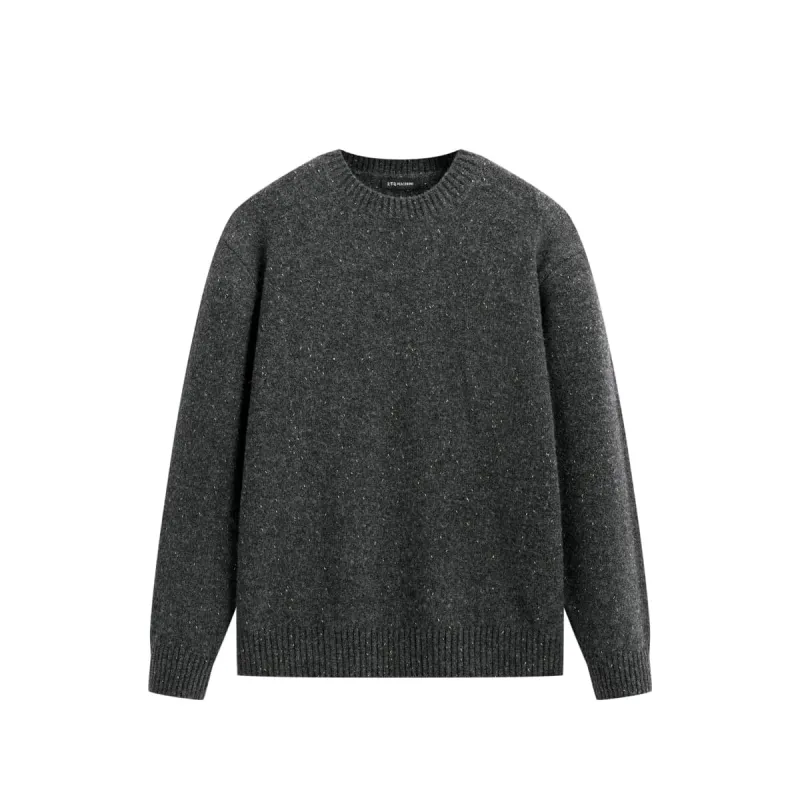 Men's Lurex Wool-Blend Textured Sweater sold by PEACEBIRD