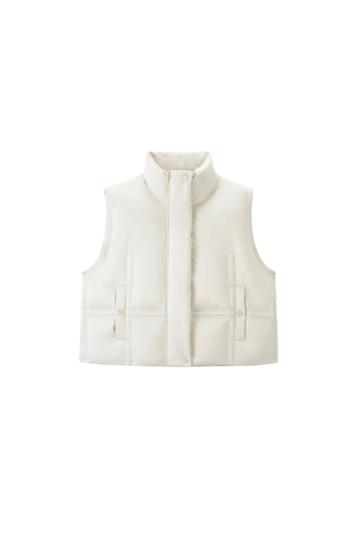 Women's Oversized Straight Down Vest sold by PEACEBIRD product image thumbnail 2