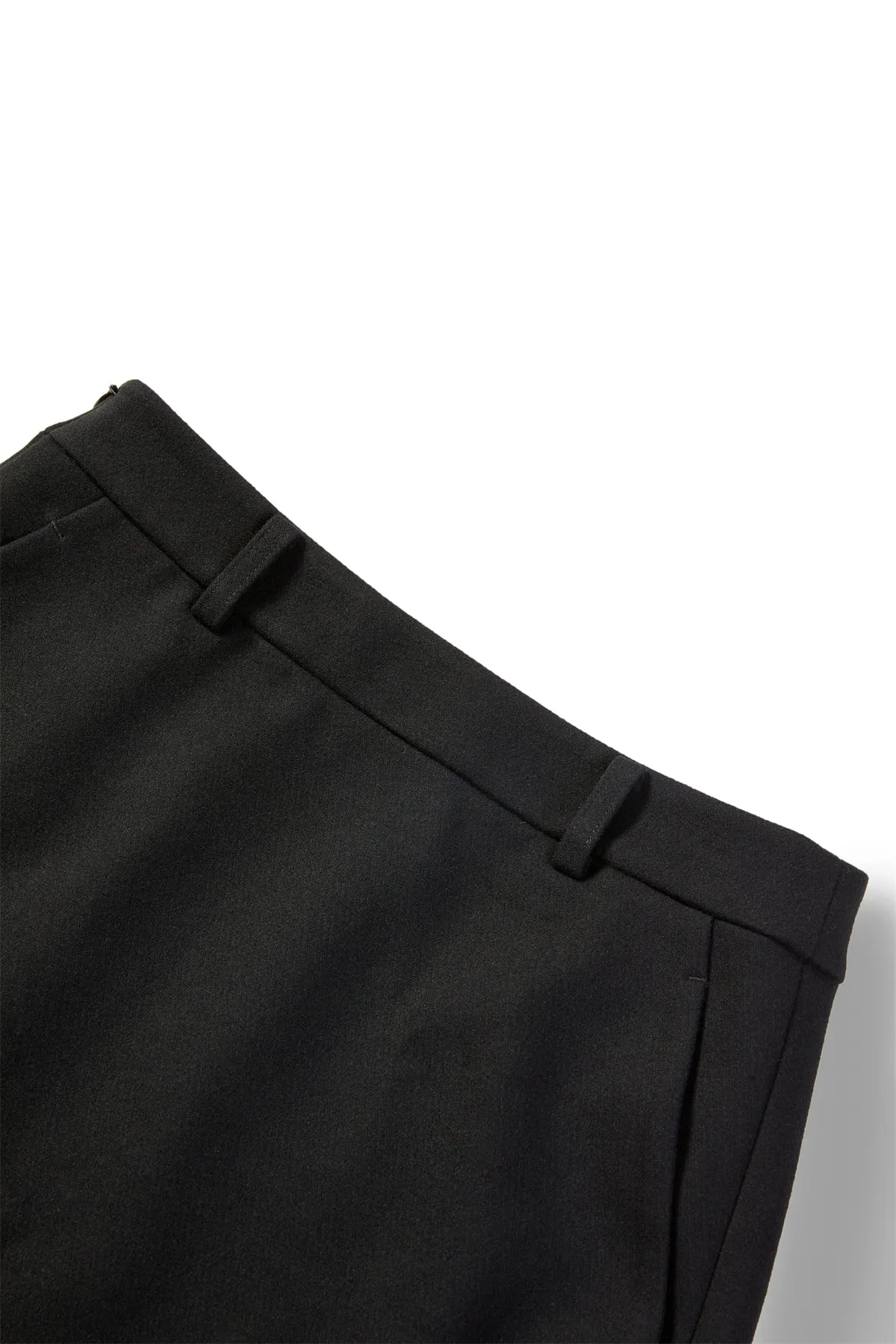 Women's Black Brushed A-Line Mini Skirt sold by PEACEBIRD product image thumbnail 4