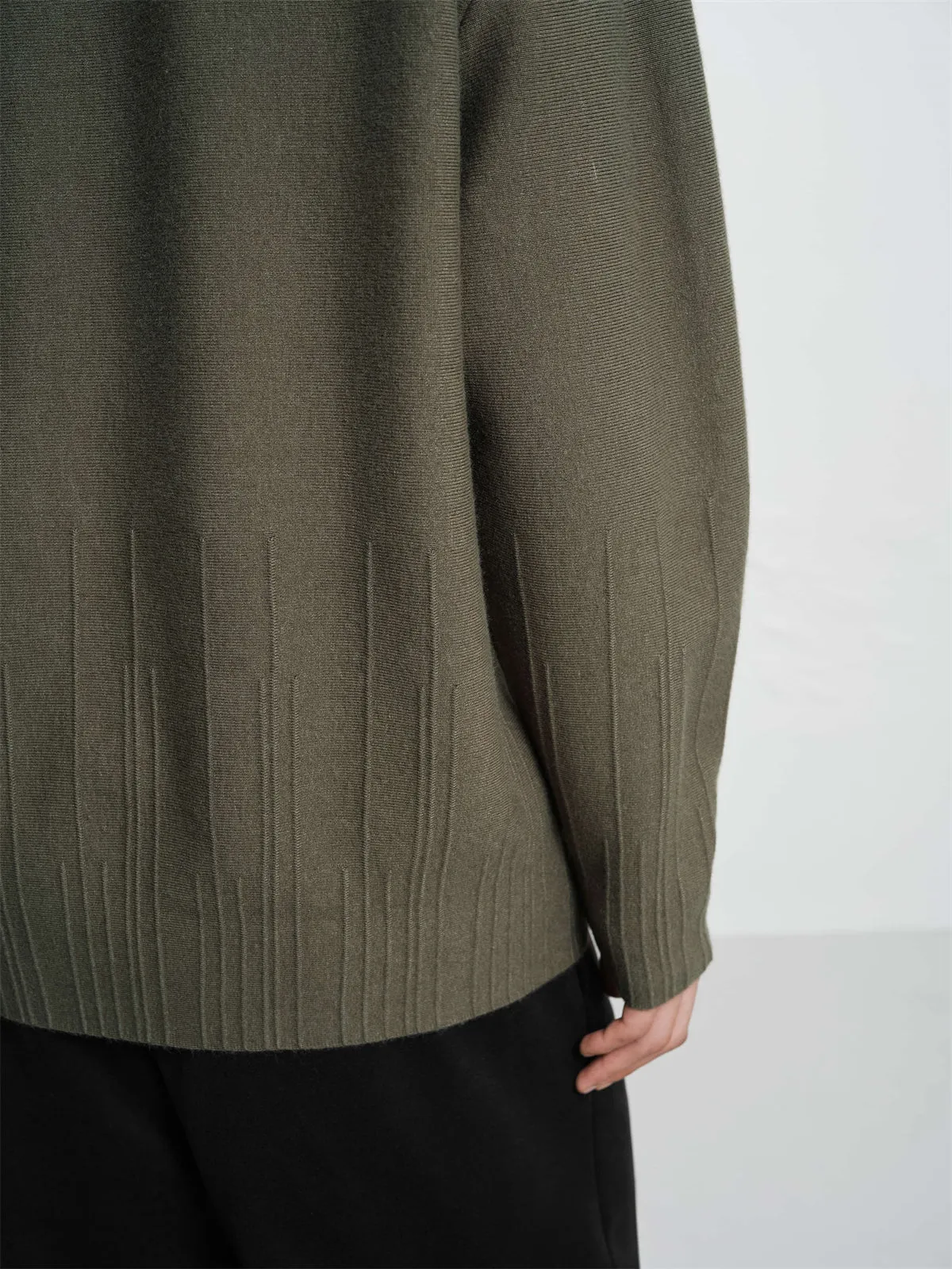 Men's Textured Solid Pullover Sweater sold by PEACEBIRD product image thumbnail 5