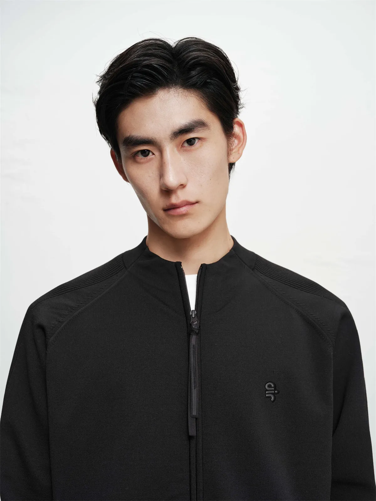 Men's Raglan-Sleeve Jacquard Zip-Up Knit Cardigan sold by PEACEBIRD product image thumbnail 4