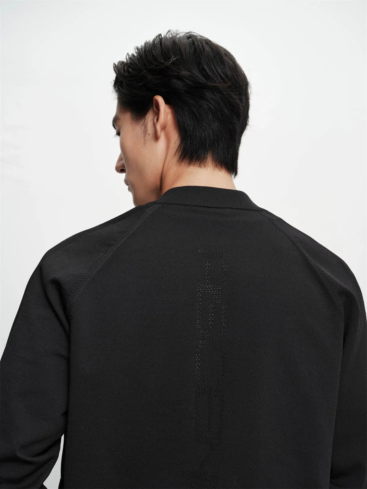 Men's Raglan-Sleeve Jacquard Zip-Up Knit Cardigan sold by PEACEBIRD product image thumbnail 5