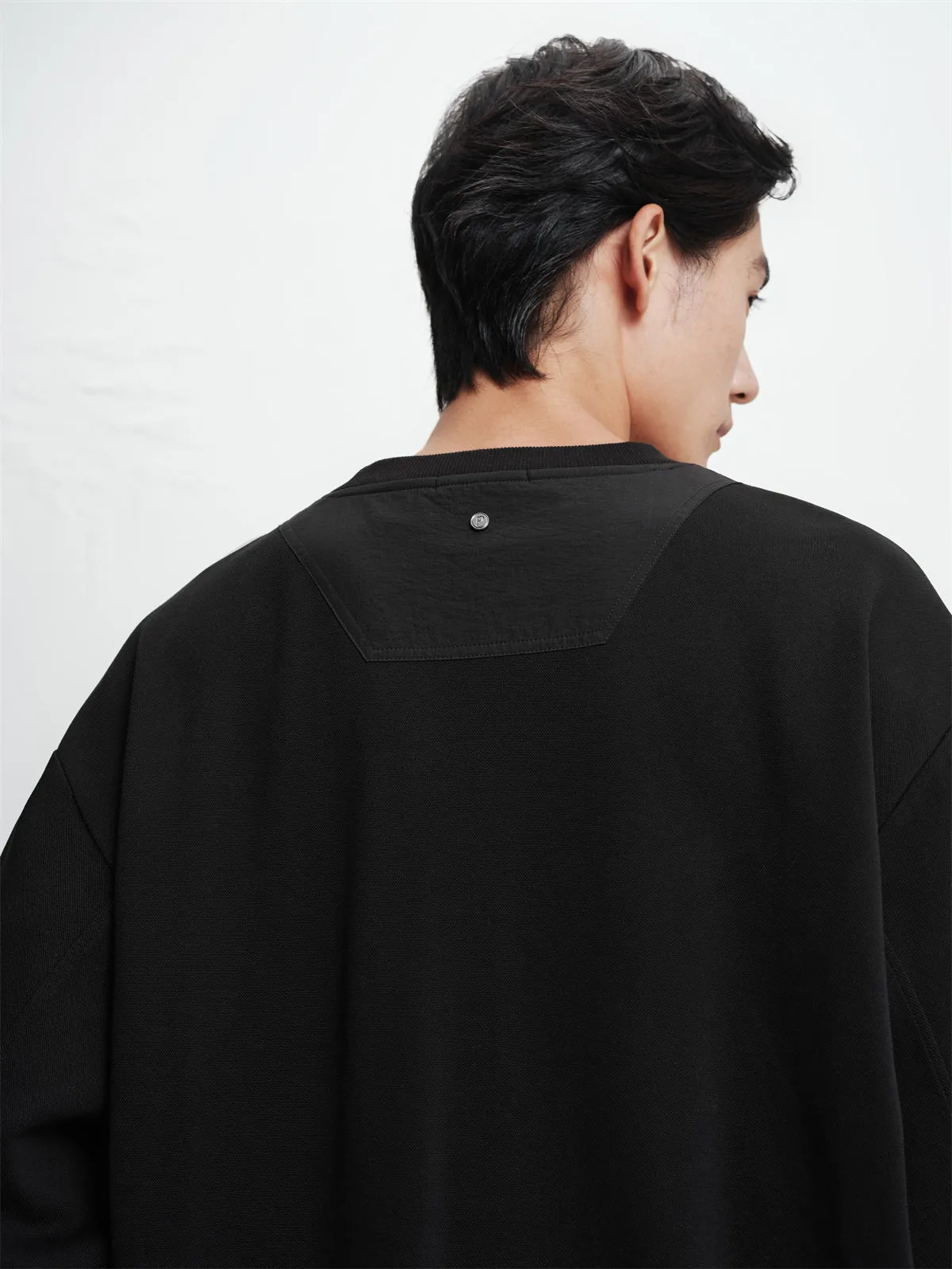 Men's Solid Pullover Sweatshirt with Elastic Hem sold by PEACEBIRD product image thumbnail 5